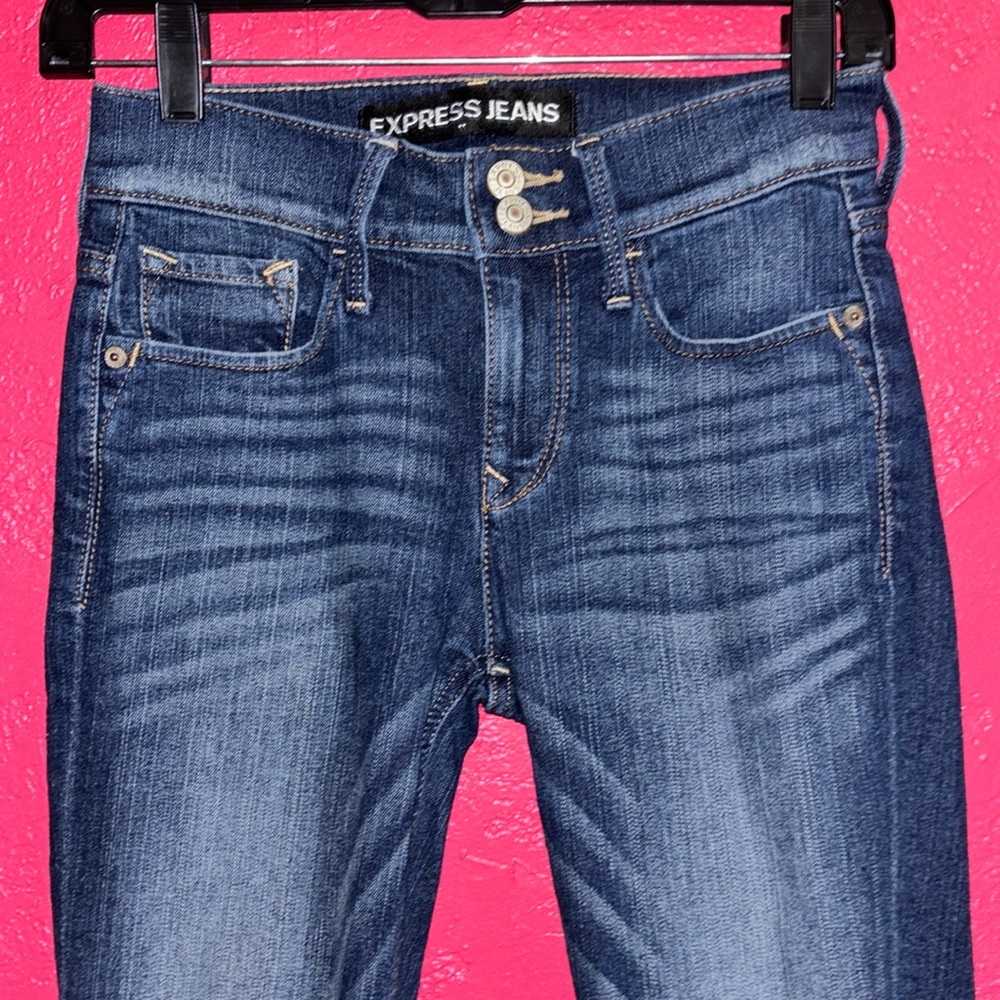 Express jeans cropped legging.  Mid rise. Size 00 - Picture 3 of 14